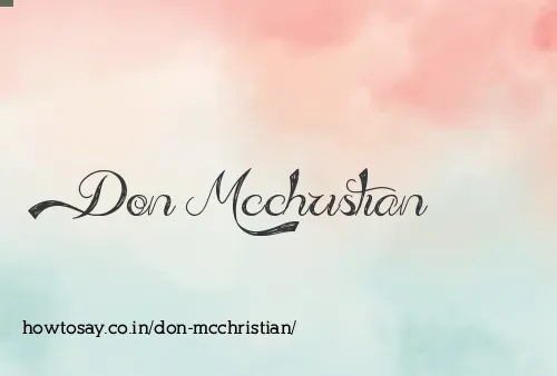 Don Mcchristian