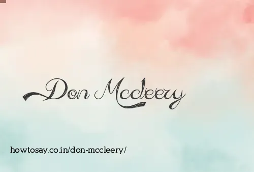 Don Mccleery