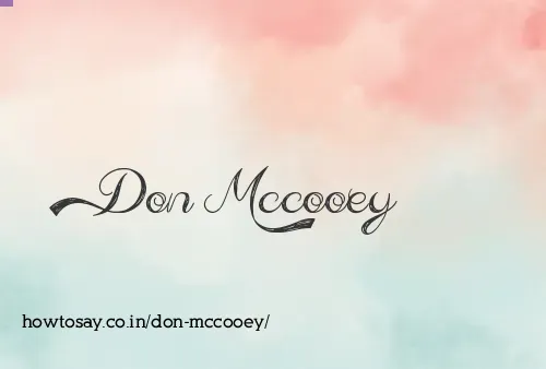 Don Mccooey
