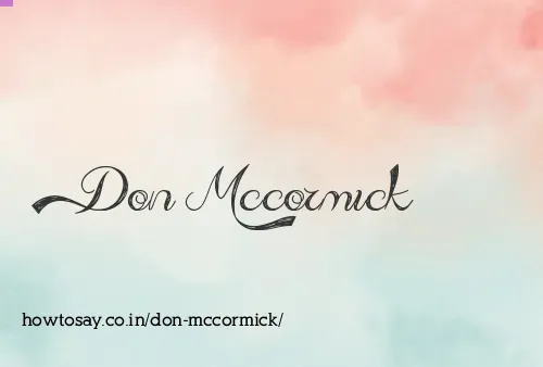 Don Mccormick