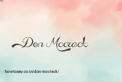 Don Mccrack
