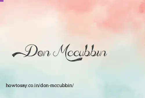 Don Mccubbin