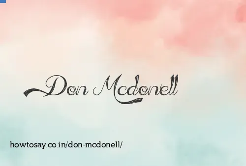 Don Mcdonell