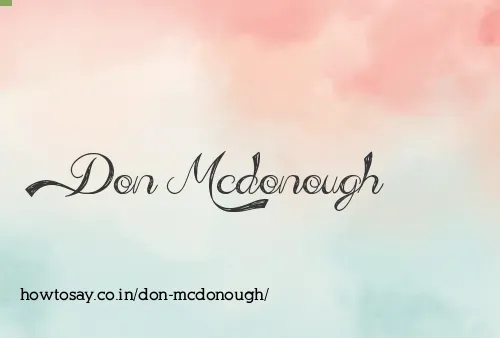 Don Mcdonough