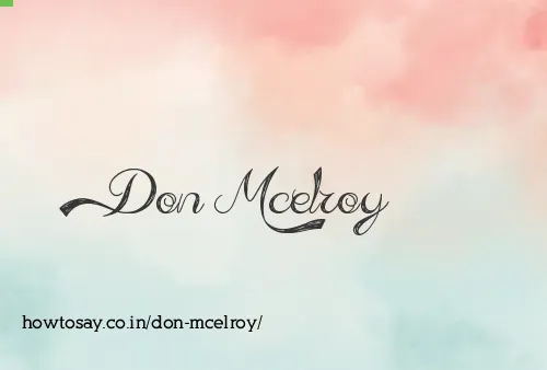 Don Mcelroy