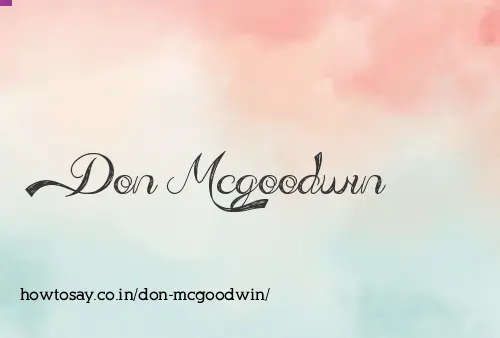 Don Mcgoodwin