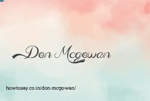 Don Mcgowan