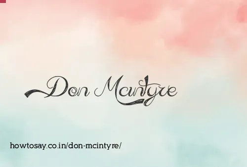 Don Mcintyre