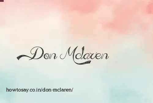 Don Mclaren