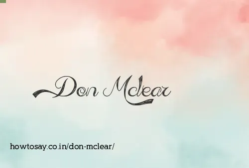 Don Mclear