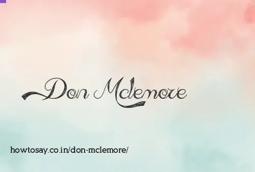 Don Mclemore