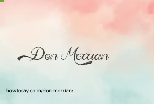 Don Merrian