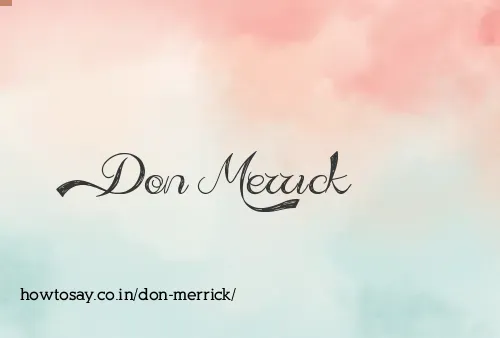Don Merrick