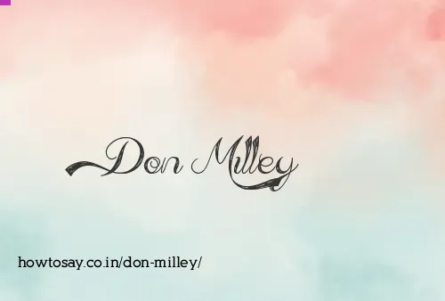 Don Milley