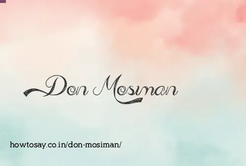 Don Mosiman