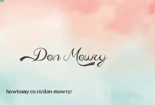 Don Mowry