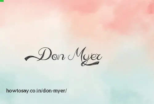 Don Myer