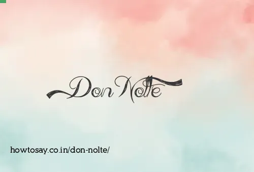 Don Nolte