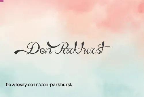 Don Parkhurst