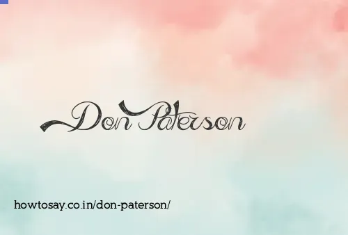 Don Paterson
