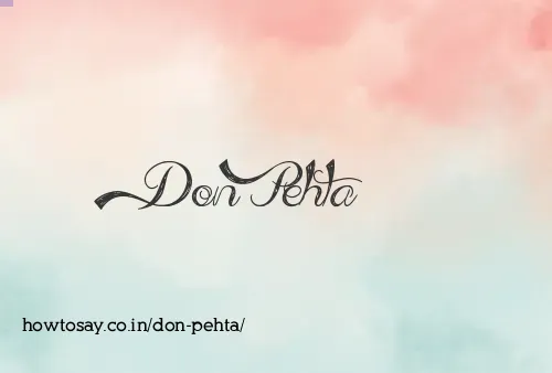 Don Pehta