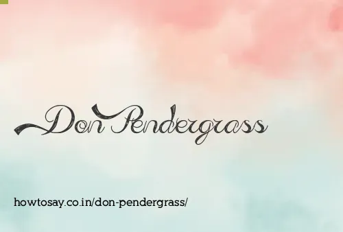 Don Pendergrass