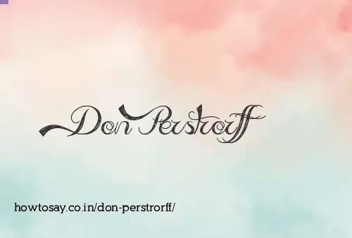 Don Perstrorff
