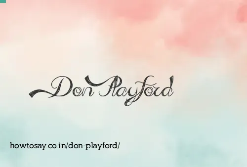 Don Playford