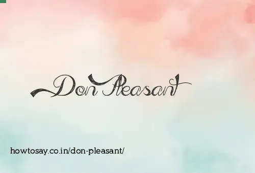 Don Pleasant