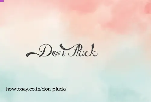 Don Pluck