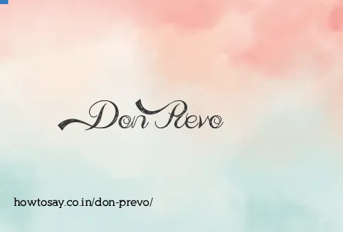 Don Prevo