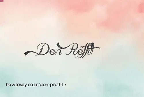 Don Proffitt