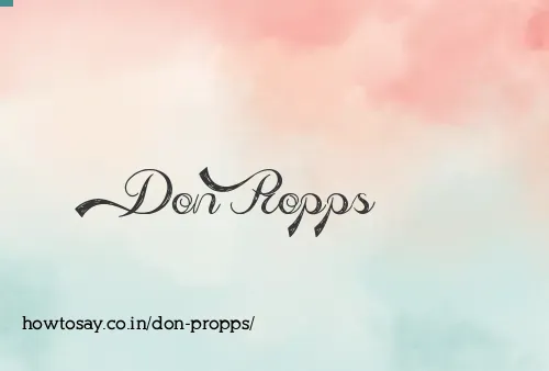 Don Propps
