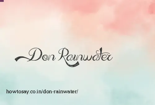 Don Rainwater