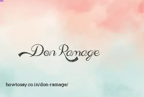 Don Ramage