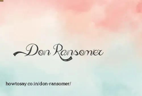 Don Ransomer