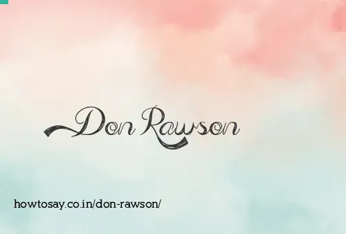 Don Rawson