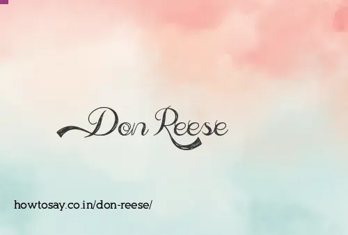 Don Reese