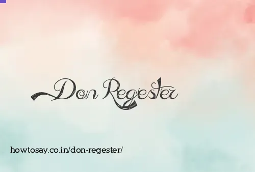 Don Regester