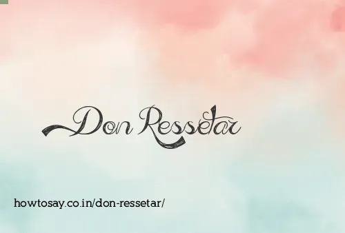 Don Ressetar