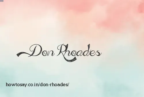 Don Rhoades