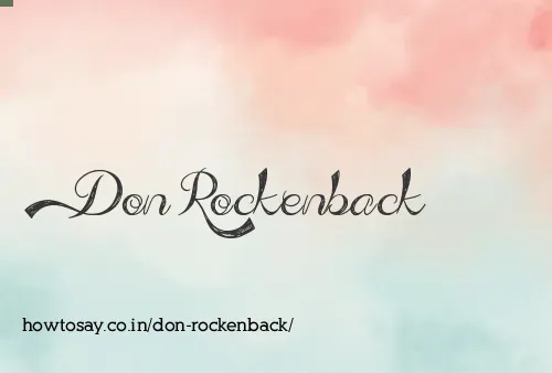 Don Rockenback