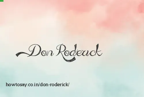 Don Roderick
