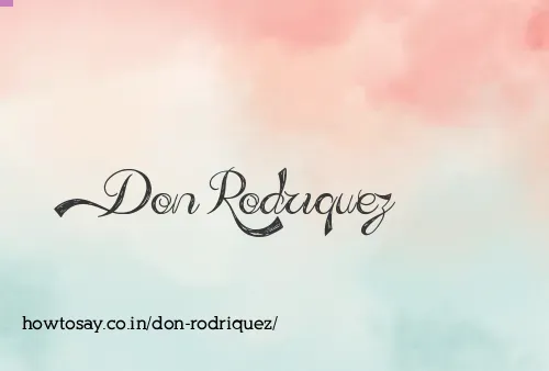 Don Rodriquez