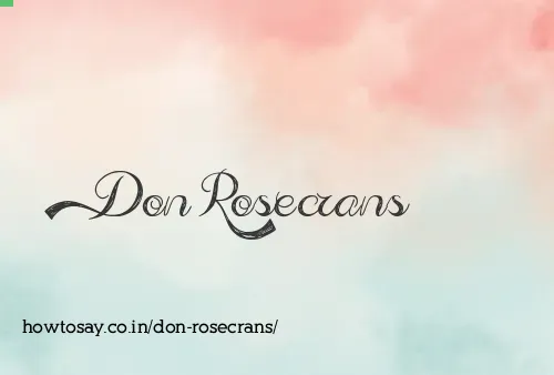 Don Rosecrans