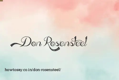 Don Rosensteel