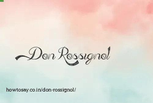 Don Rossignol