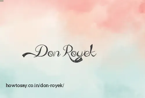 Don Royek
