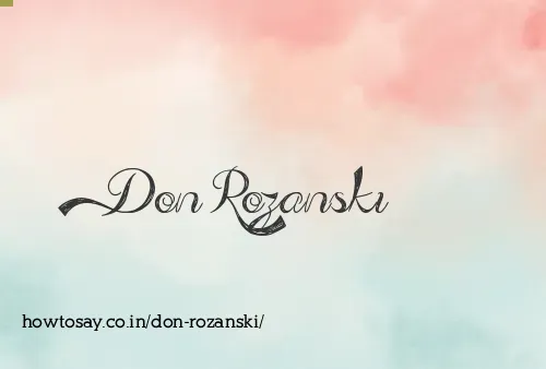 Don Rozanski
