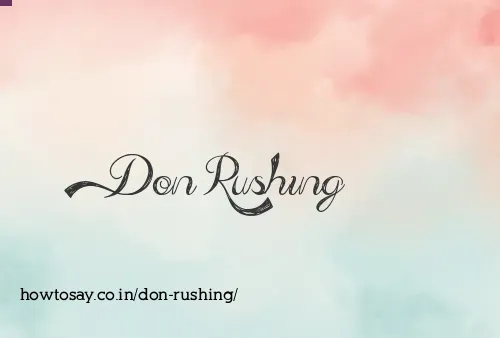 Don Rushing